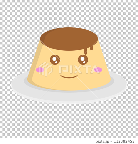 Cute pudding icon. vector. 112392455