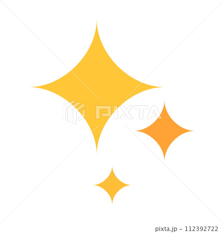 キラキラのアイコン。煌めき。キレイ。ベクター。 112392722