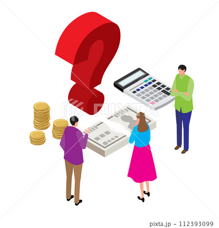 インターネット回線の料金シミュレーションで悩む人々 112393099