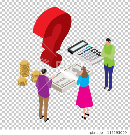 インターネット回線の料金シミュレーションで悩む人々 112393099