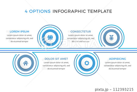 Infographic Template - 4 Options 112393215