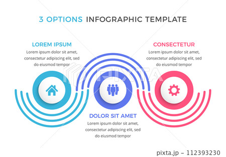 Infographic Template - 3 Elements Infographic Template - 3 Elements 112393230