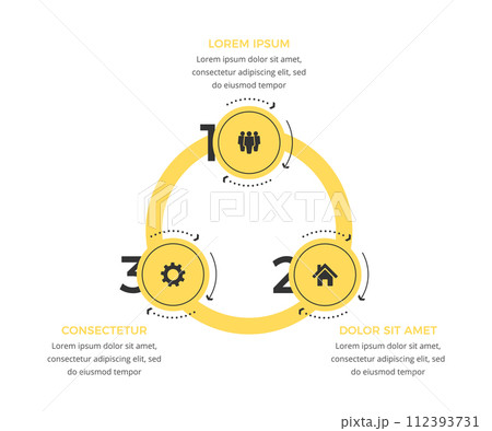 Circle Diagram Template - Three Elements 112393731