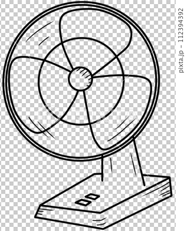 coloring book art supply of a fan coloring book art supply of a fan 112394392