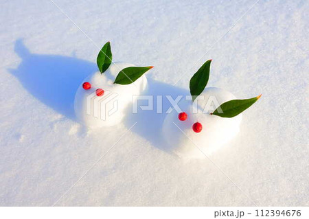 雪うさぎ 雪像 ウサギ うさぎ 兎 雪うさぎ 雪像 ウサギ うさぎ 兎 112394676