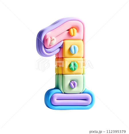 3D number in one spring 112395379