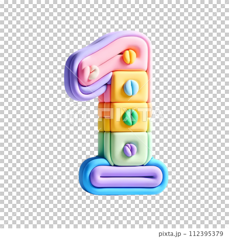 3D number in one spring 112395379