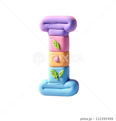 3D alphabet letter I 3D alphabet letter I 112395499