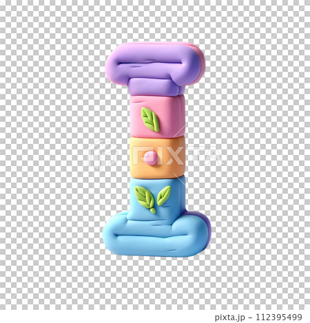 3D alphabet letter I 3D alphabet letter I 112395499