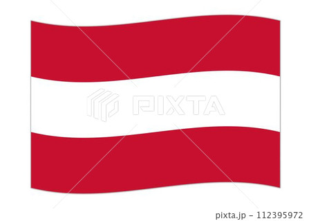 Waving flag of the country Austria. Vector illustration. Waving flag of the country Austria. Vector illustration. 112395972