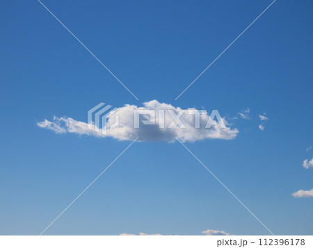 鶴にも見えるしポケモンにも見える変な形の雲 112396178