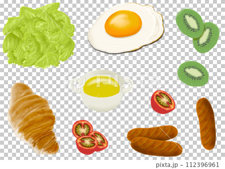Western style breakfast material set Western style breakfast material set 112396961