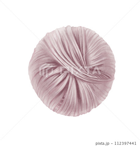Pink yarn ball. Skein of yarn for knitting. Watercolor illustration drawn by hands. Isolated. For stickers, scrapbook, postcards, yarn or wool shop logos and banners. Pink yarn ball. Skein of yarn for knitting. Watercolor illustration drawn by hands. Isolated. For stickers, scrapbook, postcards, yarn or wool shop logos and banners. 112397441