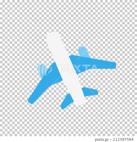 シンプルでかわいい飛行機のイラスト素材。 シンプルでかわいい飛行機のイラスト素材。 112397564