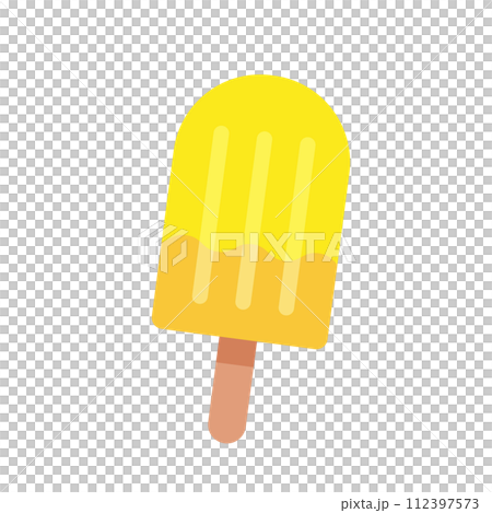 夏に食べたいアイスキャンディーのイラスト。おしゃれでシンプルなかわいいアイコン素材。 夏に食べたいアイスキャンディーのイラスト。おしゃれでシンプルなかわいいアイコン素材。 112397573