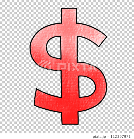 寬鬆簡單的美元標記模擬風格 112397971