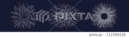 Abstract art comic burst. Radial sunshine line set Abstract art comic burst. Radial sunshine line set 112398226