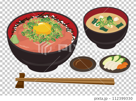 Seafood bowl set meal_Negitoro bowl/Negi tuna bowl 112399330