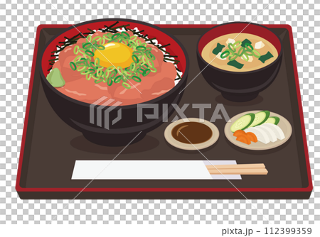 Seafood bowl set meal_Negitoro bowl/Negi tuna bowl Seafood bowl set meal_Negitoro bowl/Negi tuna bowl 112399359