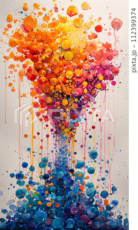 Watercolor abstrac colorful art 112399374