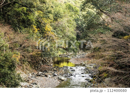 紅葉の始まった渓谷 紅葉の始まった渓谷 112400080