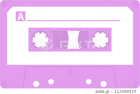 カセットテープ_シンプル_紫 カセットテープ_シンプル_紫 112400525