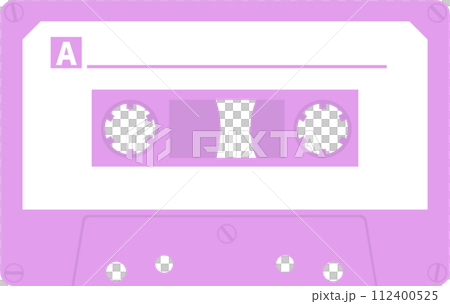 カセットテープ_シンプル_紫 カセットテープ_シンプル_紫 112400525