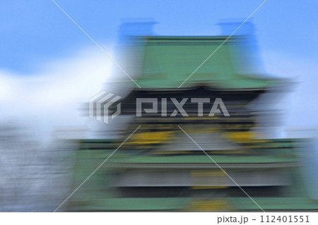 南海トラフ巨大地震発生イメージ　（ 大阪城公園天守閣 ） 112401551