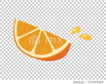 Illustration of a cut juicy orange Illustration of a cut juicy orange 112402684