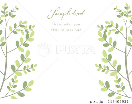 樹木のシンプルフレーム 112403931