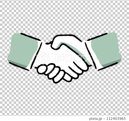 Handwritten handshake vector illustration material 112403965