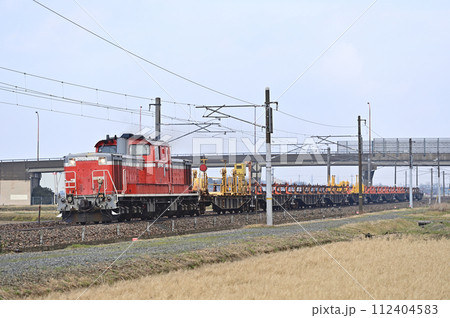 北陸本線 加賀笠間ー美川 JR西日本 DD51-1193(宮原)+ロングレール・チキ ロンチキ 北陸本線 加賀笠間ー美川 JR西日本 DD51-1193(宮原)+ロングレール・チキ ロンチキ 112404583