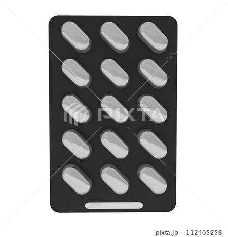 A box of pills with a white background A box of pills with a white background 112405258
