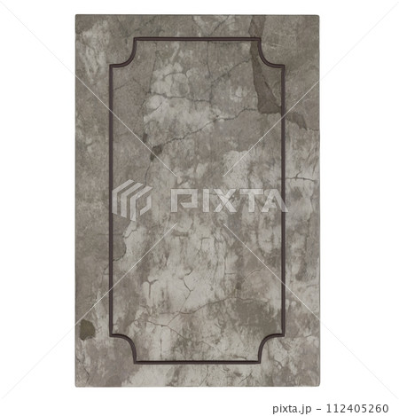 A grey stone wall with a frame 112405260