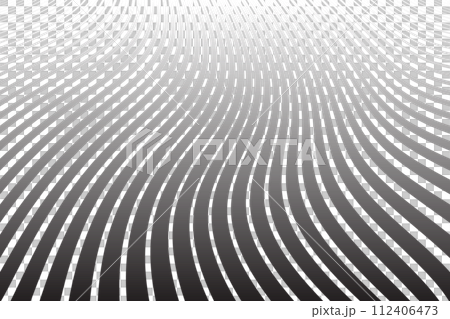 Wavy Lines in Diminishing Perspective. Abstract Textured Background. Vector Art. 112406473