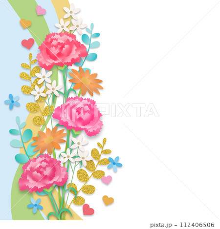 母の日の花束、背景素材 112406506