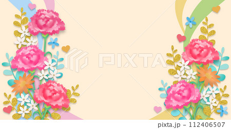 母の日の花束、背景素材 母の日の花束、背景素材 112406507