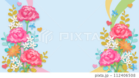 母の日の花束、背景素材 112406508