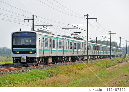 常磐線 羽鳥ー岩間 JR東日本 E501系 K702編成(勝田) 常磐線 羽鳥ー岩間 JR東日本 E501系 K702編成(勝田) 112407321