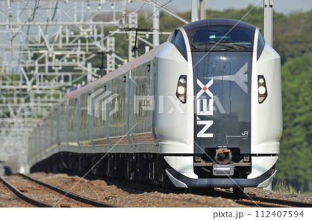 総武本線 佐倉ー物井 JR東日本 E259系 Ne007編成(鎌倉) 成田エクスプレス NEX 総武本線 佐倉ー物井 JR東日本 E259系 Ne007編成(鎌倉) 成田エクスプレス NEX 112407594