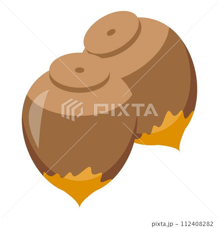 Chocolate paste nuts icon. Isometric of chocolate paste nuts vector icon for web design isolated on white background 112408282