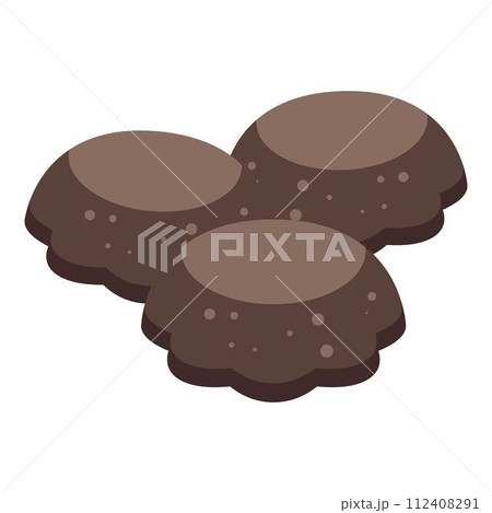 Chocolate paste candy icon. Isometric of chocolate paste candy vector icon for web design isolated on white background 112408291