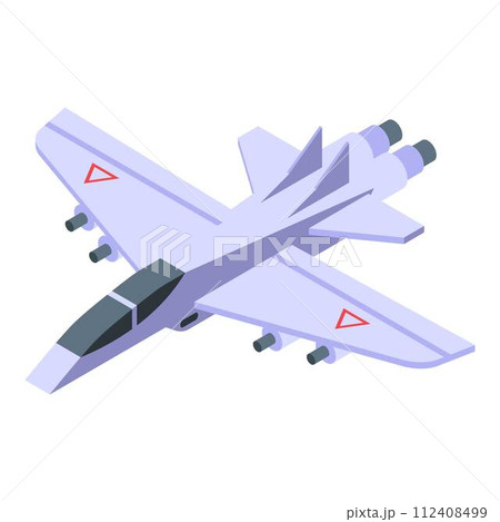 Aircraft carrier army fighter icon. Isometric of aircraft carrier army fighter vector icon for web design isolated on white background Aircraft carrier army fighter icon. Isometric of aircraft carrier army fighter vector icon for web design isolated on white background 112408499