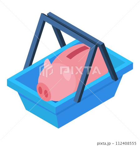 Saving concept icon. Isometric illustration of saving concept vector icon for web Saving concept icon. Isometric illustration of saving concept vector icon for web 112408555