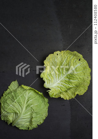 Cabbage leaves background Cabbage leaves background 112408580