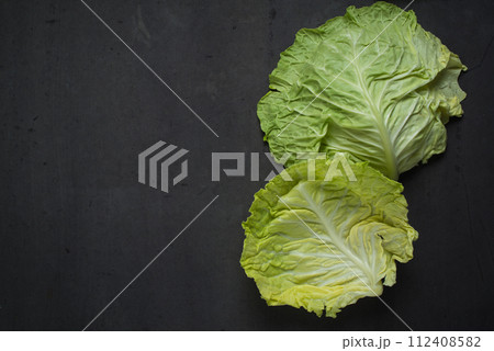 Cabbage leaves background Cabbage leaves background 112408582