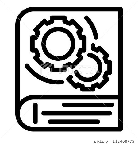 Technical book icon. Outline technical book vector icon for web design isolated on white background Technical book icon. Outline technical book vector icon for web design isolated on white background 112408775