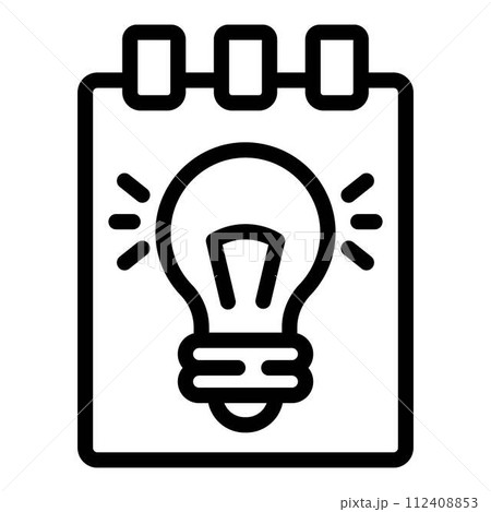 Idea event icon. Outline idea event vector icon for web design isolated on white background Idea event icon. Outline idea event vector icon for web design isolated on white background 112408853