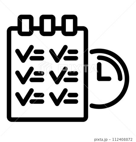 Tasks event icon. Outline tasks event vector icon for web design isolated on white background 112408872