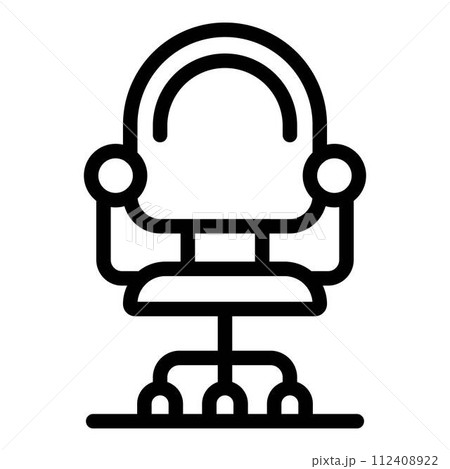 Recruiter chair icon. Outline recruiter chair vector icon for web design isolated on white background Recruiter chair icon. Outline recruiter chair vector icon for web design isolated on white background 112408922